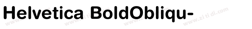 Helvetica BoldObliqu字体转换